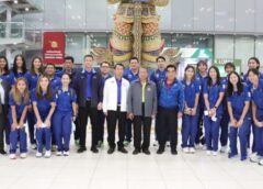 ทีมลูกยางสาวออกเดินทางสู่กัมพูชาลุยศึกซีเกมส์