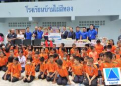 สุพรรณบุรี I บริษัท ศรีประจันต์วัฒยนต์ มอบคอมพิวเตอร์เครื่องกีฬาสร้างห้องสุขาให้นักเรียน