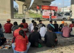 ชลบุรี I ‘ด้อมส้ม’ และกลุ่มแรงงานสัมพันธ์ตะวันออก บ่อวิน นัดชุมนุม