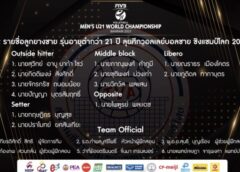 สมาคมวอลเลย์ประกาศรายชื่อทัพหนุ่มยู 21 ลุยชิงแชมป์โลก