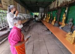 นนทบุรี I ชายขับรถเก่งเข้าไปขโมยยกพระพุทธรูปในวัดดัง
