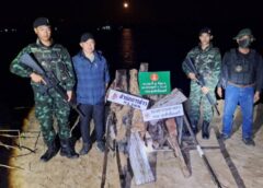 มุกดาหาร I กองกำลังสุรศักดิ์มนตรีผสานกำลังตรวจยึดไม้พะยูงริมฝั่งแม่น้ำโขง 82 ท่อน