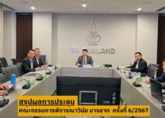 สรุปผลการประชุม คณะกรรมการพิจารณาวินัย มารยาท ครั้งที่ 6/2567