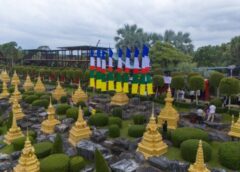 ชลบุรี I สวนนงนุชพัทยา ประกอบพิธีเปลี่ยนธงมนตรา 9 ผืน จาก ประเทศภูฏาน ซึ่งเป็นสัญลักษณ์แห่งโชคลาภ