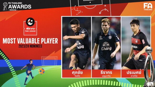 3 ตัวเต็งคว้านักเตะยอดเยี่ยมไทยลีก