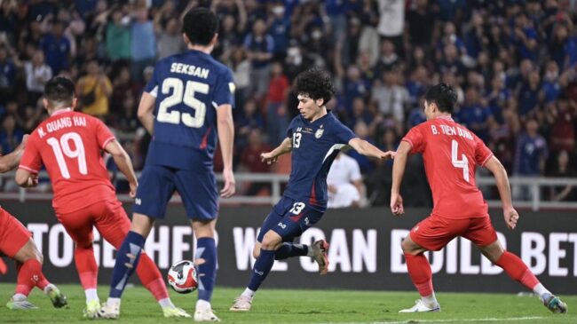 ทีมชาติไทย พ่าย เวียดนาม 2-3 สกอร์รวม 3-5 ศึกชิงแชมป์อาเซียน 2024 รอบชิงชนะเลิศ
