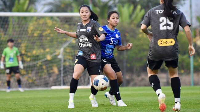 ฟุตบอลหญิงไทย อุ่นเครื่องแคมป์แรกเสมอ ทีมออลสตาร์ ไทย วีเมนส์ ลีก 0-0
