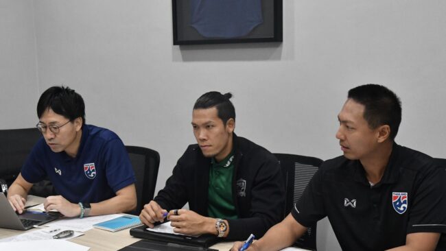 “ทาคายูกิ นิชิกายะ” ประชุมทีมสตาฟ พร้อมตั้งเป้ายกระดับทีมในโดฮา คัพ 2025