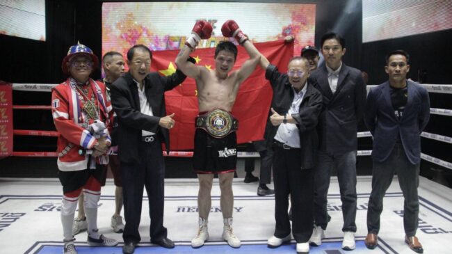 เฉา คัง ฮวง มังกรจีนผู้มาเยือนคว้าแชมป์ WBA Asia East ในการชกเป็นคู่เอกศึก The Fighter World Boxing