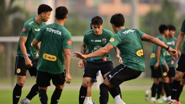 ทีมชาติไทยซ้อมครั้งสุดท้าย ก่อนดวล ศรีลังกา คัดเอเชียน คัพ เกมแรก