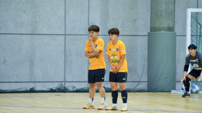 #WomenFutsal ฟุตซอลหญิงทีมชาติไทยลงฝึกซ้อมต่อเนื่อง เมื่อช่วงเย็นที่ผ่านมา