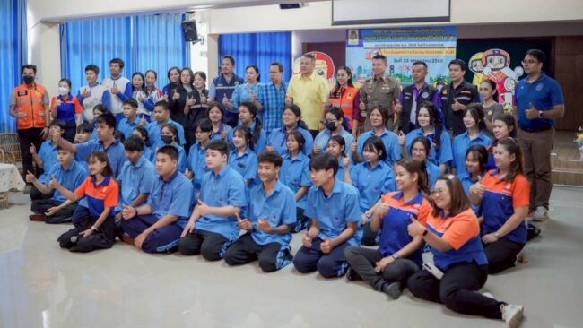 นครสวรรค์ : อบจ. ร่วมพิธีเปิดโครงการฝึกอบรมเยาวชนขับขี่ปลอดภัยเสริมสร้างวินัยจราจรฯ