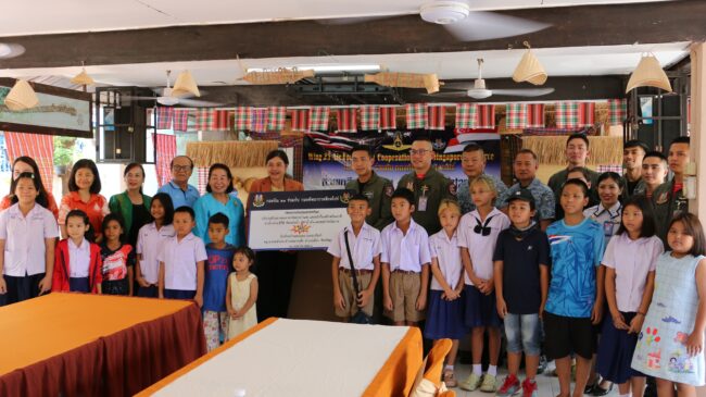 อุดรธานี : ทัพฟ้า ไทย-สิงคโปร์ ปรับปรุงอาคารเรียนโรงเรียนบ้านดอนอุดม