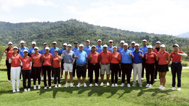 เปิดตัวทีมรุ่นพี่โปรกอล์ฟ ติวเข้มนักกอล์ฟทีมชาติไทย เพื่อเป้าหมายกวาด 4 ทองซีเกมส์