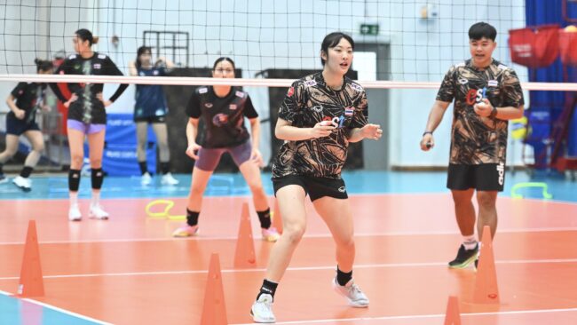 ทีมวอลเลย์บอลสาวไทย ซ้อมส่งท้าย ก่อนออกเดินทางลุยศึก VNL สนามแรก