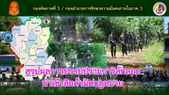 การปราบปรามการนำเข้าสินค้าทางการเกษตรผิดกฎหมายในพื้นที่ภาคเหนือ ห้วงเดือนตุลาคม 2567 – เมษายน 2568