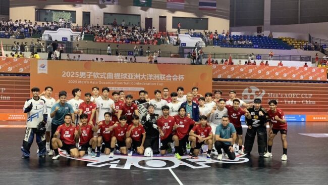 ฟลอร์บอลไทยน้ำลายเหนียวคอ ก่อนชนะทีมพลังโสมขาวหืด​ 4-3