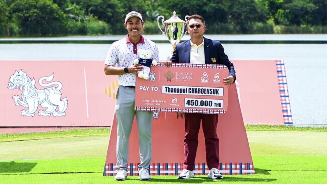 ฮอตจริง! “โปรธนพล” คว้าแชมป์สองสัปดาห์ติด ประเดิมชัยออลไทยแลนด์ “สิงห์ อีสาน โอเพ่น 2025”
