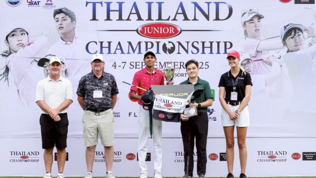 สวิงไทยแลนด์ จูเนียร์ฯ ลุ้นจนถึงหลุมสุดท้าย คานาฟ และ หนิงเหยา แชมป์ ตีตั๋วแข่งที่สหรัฐฯ