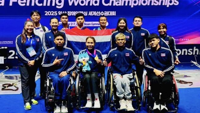 ทัพดาบวีลแชร์ไทยผงาด! “แวว” สายสุนีย์ ซิวแชมป์โลกสมัย 6