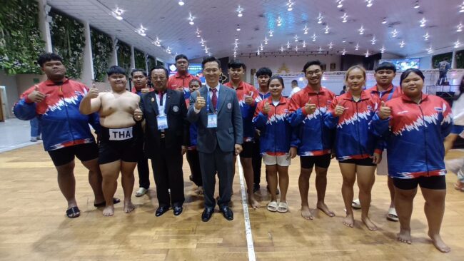 นักกีฬาซูโม่ไทยเจ้าภาพทำได้ดีสุด 2 เหรียญเงิน 6 เหรียญทองแดง