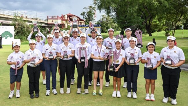 นักกอล์ฟทีมชาติไทยกวาดรวม 6 แชมป์ กอล์ฟ “สิงห์ ไทยแลนด์ จูเนียร์ เวิลด์ฯ 2025”