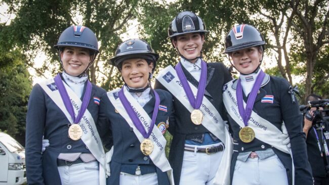 สมเด็จพระเจ้าลูกเธอ เจ้าฟ้าสิริวัณณวรีฯ ทรงคว้าเหรียญทองศิลปะบังคับม้า ประเดิมรางวัลประเภททีมวันแรก