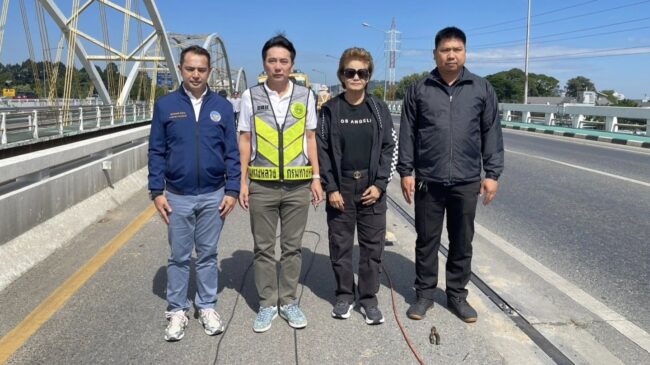 ตรวจงานซ่อมแซมรอยต่อสะพานเดชาติวงศ์