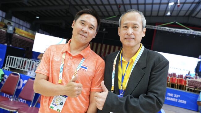 ธนาธร สันทนาประสิทธิ์” ให้สัมภาษณ์หลังเกมนัดที่สองของ ฟุตซอลหญิงซีเกมส์