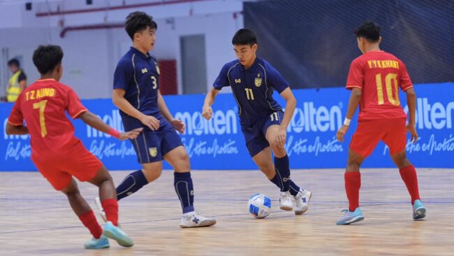 ฟุตซอลไทย U16 อัด เมียนมา 4-0 เก็บหกแต้มเต็มศึกชิงแชมป์อาเซียน U16