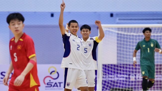 ฟุตซอลไทย U16 อัด เวียดนาม 5-1 เก็บชัยสามนัดรวดชิงแชมป์อาเซียน การันตีเข้าชิงแชมป์
