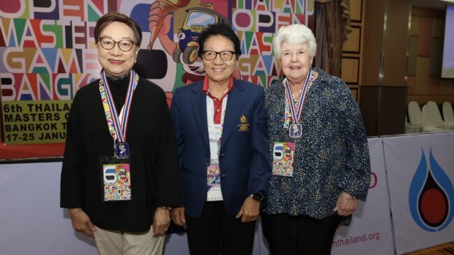 บริดจ์ ไทย ได้รองแชมป์ จากอดีตอาจารย์-อดีตแอร์โฮสเตสไทยแลนด์ โอเพ่น มาสเตอร์เกมส์ ครั้งที่ 6