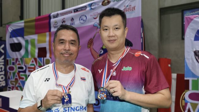 บุญศักดิ์-จักรพันธ์ แชมป์ แบดมินตันไทยแลนด์ โอเพ่น มาสเตอร์เกมส์