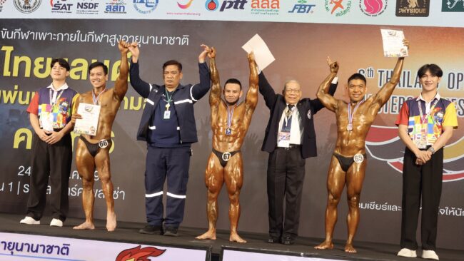 จีรพันธ์ สุดแกร่ง แชมป์เพาะกาย ไทยแลนด์ โอเพ่น มาสเตอร์เกมส์ ครั้งที่ 6 วิชัย ไม่ท้อแท้แม้พิการแต่หันมาเล่นกีฬา