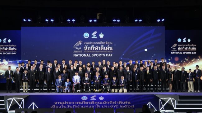 เวฟ”วีรพล “บิว”ภูริพล “หยก”จุฑาทิพย์ “หนูแหวน”อัญพัชร์ คว้ารางวัลนักกีฬาดีเด่น วันกีฬาแห่งชาติ 2568 เชิดชูนักกีฬาไทยผู้สร้างชื่อเสียงให้ประเทศชาติ