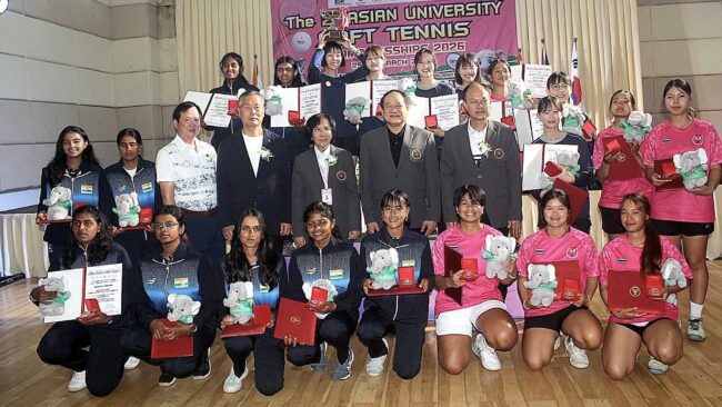 ทีมนักหวดซอฟท์เทนนิสมหาลัยจากไชนีสไทเป กวาดเรียบทุกแชมป์