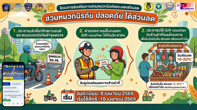 สวมหมวกนิรภัย มีแต่ได้กับได้