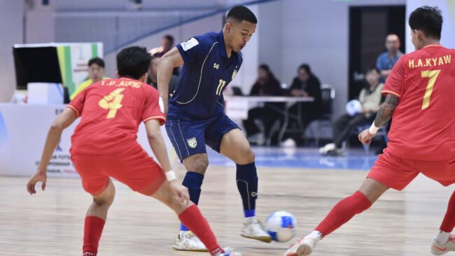 ฟุตซอลไทย บด เมียนมา 2-0 ลิ่วรอบรองฯ ชิงแชมป์อาเซียน