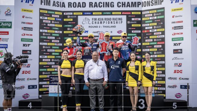 ธงไทยกระหึ่มเอเชีย! 5 นักบิดผงาดกวาดโพเดียม ซิว 2 แชมป์ ศึก Asia Road Racing สนาม 2