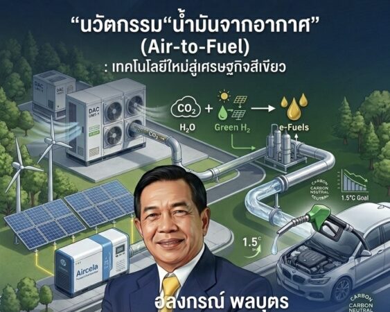 “มิสเตอร์เอทานอล”ชูนวัตกรรมผลิต“น้ำมันจากอากาศ”(Air-to-Fuel)