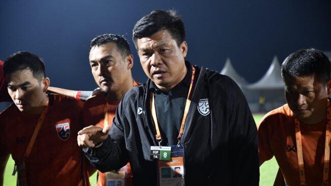 จักรพันธ์ ปั่นปี” ให้สัมภาษณ์หลังการแข่งขันฟุตบอลชิงแชมป์อาเซียนรุ่นอายุไม่เกิน 19 ปี นัดที่สาม
