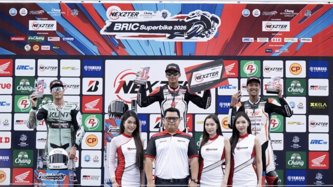 เปิดซีซั่นเดือด! NEXZTER BRIC Superbike 2026 “มิกซ์-ธนัช” พลิกเฉือนนักบิดโมโตทูประเดิมชัยสนามแรก