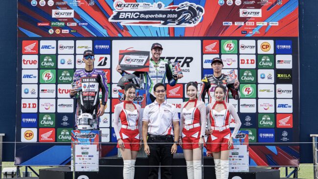 𝗡𝗘𝗫𝗭𝗧𝗘𝗥 𝗕𝗥𝗜𝗖 𝗦𝘂𝗽𝗲𝗿𝗯𝗶𝗸𝗲 ผ่านครึ่งทางลุ้นแชมป์เดือด! “คาร์เบอร์รี-ธนัช” โชว์ฟอร์มโหดเข้าวิน 2 สนามติด