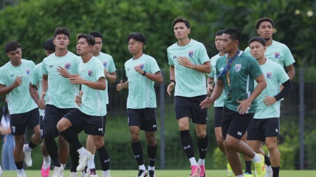ทีมชาติไทย ซ้อม ก่อนลงสนามพบกับ เวียดนาม ศึกอาเซียน คัพ 2026 รอบชิงชนะเลิศนัดแรก