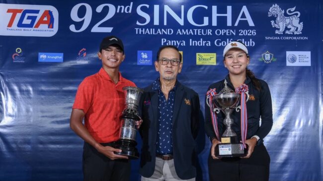 มิเกล” เพลย์ออฟคว้าถ้วยพระราชทาน ร.7 “มะลิ–ขวัญชนก” ครองแชมป์หญิง สิงห์ ไทยแลนด์ อเมเจอร์ฯ