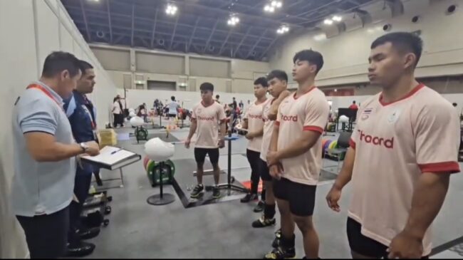 จอมพลังทีมชาติไทยชุดเข้าร่วมมหกรรมกีฬาเอเชียนเกมส์ ครั้งที่ 20 ที่ประเทศญี่ปุ่น เริ่มซ้อมเรียกพละกำลัง